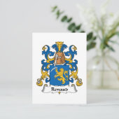 Renaud Family Crest Briefkaart (Staand voorkant)