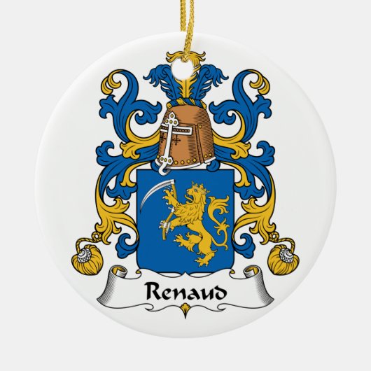 Renaud Family Crest Keramisch Ornament (Voorkant)