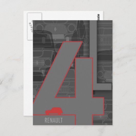 Renault 4L Briefkaart (Voorkant / Achterkant)