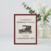 REnault Automobile poster Briefkaart (Staand voorkant)