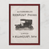  REnault Automobile poster Briefkaart (Voorkant)