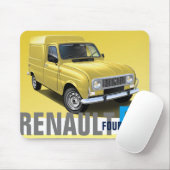 Renault R4 F6 Van geïllustreerd muismatje Muismat (Met muis)