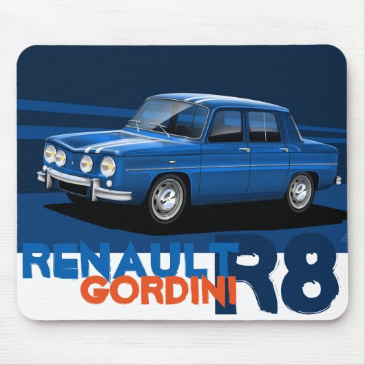 Renault R8 Gordini Mouse Mat Muismat (Voorkant)