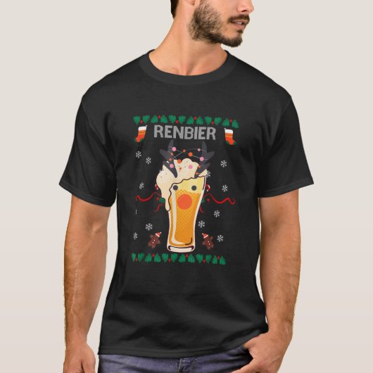 Renbier Adventkalender Rendier Peperkoekman B T-shirt (Voorkant)