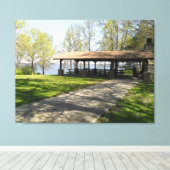 Rend Lake in Southern Illinois Canvas Afdruk (Insitu (Houten vloer))