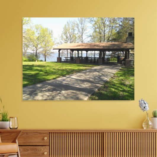 Rend Lake in Southern Illinois Canvas Afdruk (Insitu (Woonkamer))
