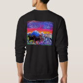 Rend met de maan/Running Aarde en de hemel Trui (Achterkant)