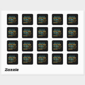 Rend - nooit onderschat kampioen vierkante sticker (Vel)