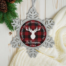 Rendeer Rood en Zwart Buffalo Plaid