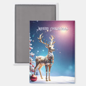 Rendeer Sieraden Kerstvakantie Magneet (Voorkant / Achterkant)