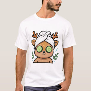 Rendeer Spa Dag Grappige Kerst Kunst T-shirt