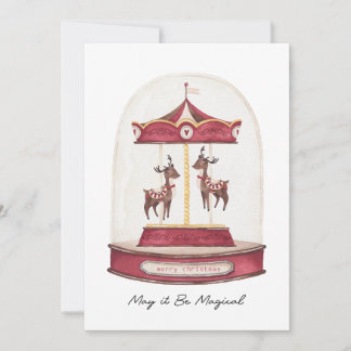 Rendeers Carousel Groeten Kaart