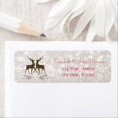 Rendeieren Buffalo Plaid Glitterige Bokeh Label (Insitu)