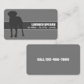 Rendelende hond van de reuzenstier visitekaartje (Voorkant / Achterkant)