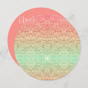 Rendelooppatroon gradiënt roze goud groen kaart