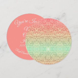 Rendelooppatroon gradiënt roze goud groen kaart