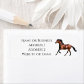 Rendemaand-label loopgraafpaard etiket (Insitu)