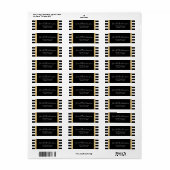 Rendement zwart-wit met strepes etiket (Full Sheet)