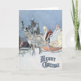 render en Sleigh van Charles Robinson Feestdagen Kaart