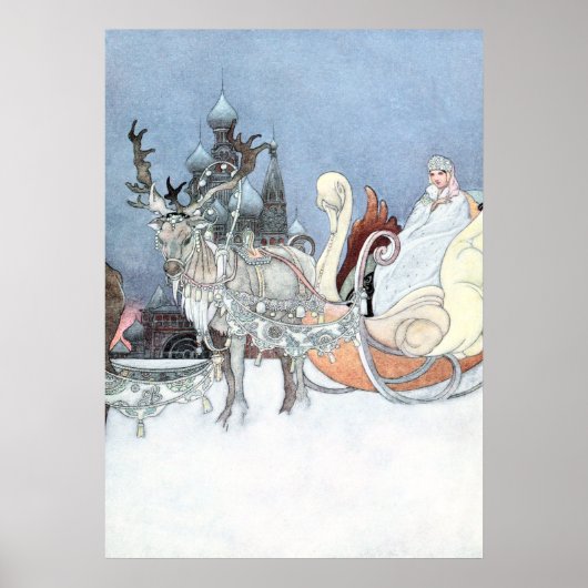  render en Sleigh van Charles Robinson Poster (Voorkant)