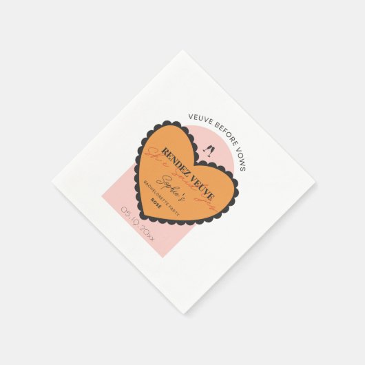 Rendez Veuve Cocktail Servetten Veuve Before Vows (Hoek)