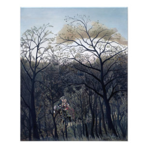 Rendez-vous in het bos 1889 foto afdruk