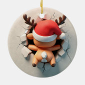 Rendier 3D-effect GEEN werkelijk 3D Keramisch Ornament (Achterkant)
