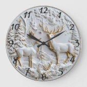 Rendier Antlers Christmas Spirit Grote Klok (Voorkant)