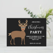 Rendier Antlers Kerstfeest vakantie Kaart (Staand voorkant)