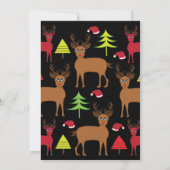 Rendier Antlers Kerstfeest vakantie Kaart (Achterkant)