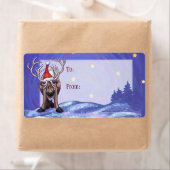 Rendier Art Christmas Gift Label (Insitu)