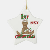 Rendier Beer 1e kerstversiering Keramisch Ornament (Rechts)