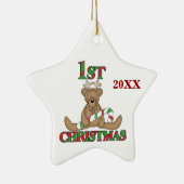 Rendier Beer 1e kerstversiering Keramisch Ornament (Rechts)