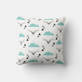 Rendier/ Bergen Groen Kussen