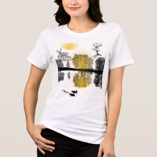 Rendier bij de Rivier – Een Magische Winter Escapa Tri-Blend Shirt