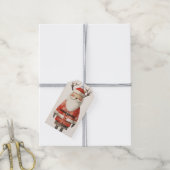 Rendier Black Santa Cadeaulabel (Met Touw)