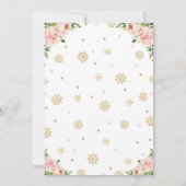 Rendier Bloemen Sneeuwvlokken Winter Verjaardagsfe Kaart (Achterkant)