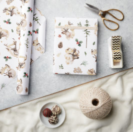Rendier Boerderij Kerstboom Boerderij | Vakantie Cadeaupapier