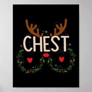 Rendier Borstnoten Matching Kastanjes Kerst C Poster