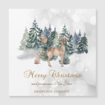 Rendier,Bos,Bokeh Company Kerstkaart