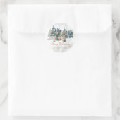 Rendier,Bos,Bokeh Company Ronde Sticker (Tas)