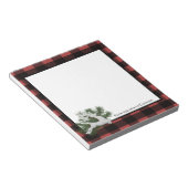 Rendier Buffalo Plaid Gepersonaliseerd | Zwart Roo Notitieblok (Schuin)