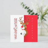 Rendier Buurman Kerstkaart Kaart (Staand voorkant)