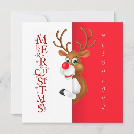 Rendier Buurman Kerstkaart Kaart (Voorkant)