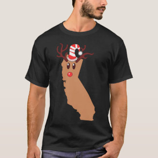Rendier California Christmas Reindeer Antlers T-shirt