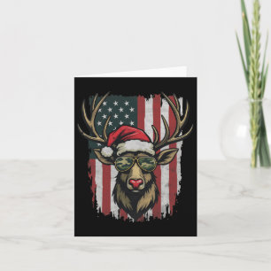 Rendier Camo Amerikaanse Vlag Kerst Pyjama X-mas Kaart