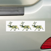 Rendier / Caribou bos camouflage / Camo Bumpersticker (Op auto)