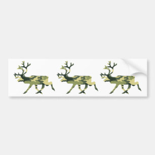 Rendier / Caribou bos camouflage / Camo Bumpersticker