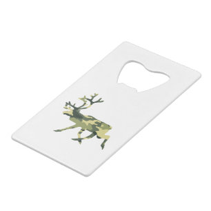 Rendier / Caribou bos camouflage / Camo Creditkaart Flessenopener