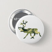 Rendier / Caribou Bos Camouflage / Camo Ronde Button 5,7 Cm (Voorkant /achterkant)